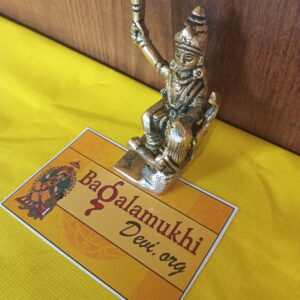 Maa Baglamukhi Devi Idol (Murti) 3″ Inch Brass Statue for Home