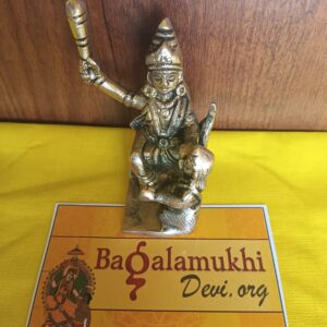 Maa Baglamukhi Devi Idol (Murti) 3" Inch Brass Statue for Home